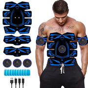 Professional EMS 8-Pad Ab Trainer and Muscle Stimulator with Vibration for Abdominal Toning, Home Fitness Equipment