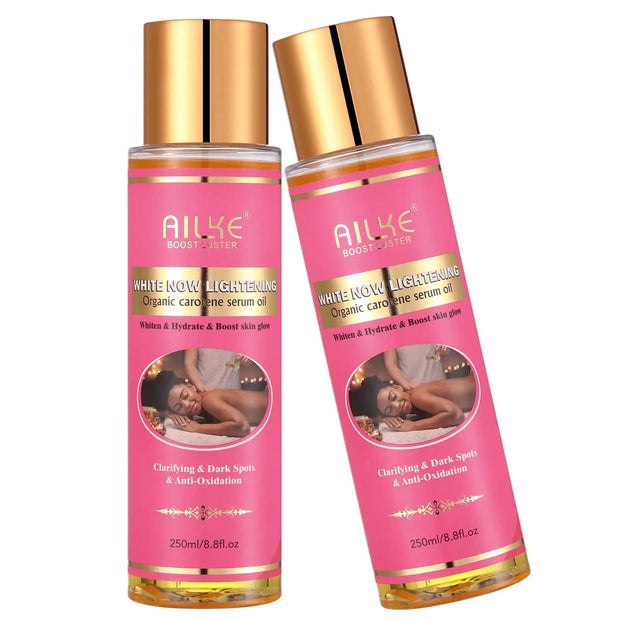 AILKE Organic Carotene Serum Brightening Body Oil, Smooth Skin, Moisturizing, With Vitamin E, Rose Essential Oil, 250ml/ 8.8 oz