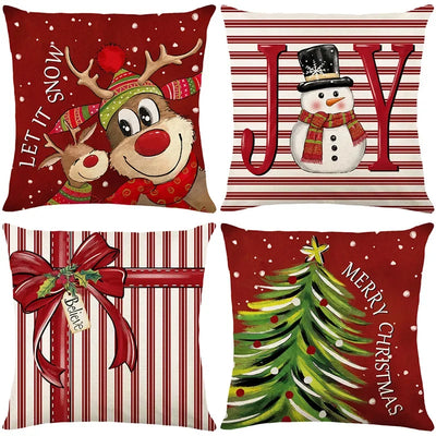 45cm Christmas Decorations Christmas Cushion Cover Pillowcase 2024 for Home Ornament Xmas New Year Christmas Decor 2025 home