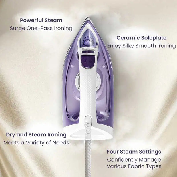 Philips Steam Iron GC1752/38 1700W 220V Iron Ceramic base plate The wire is 1.9 meters long 220ml capacity