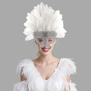Most Popular Halloween Colorful Feather Mask Carnival Photography Cosplay Costume Perfect Cocktail Headpieces for Women Ladies