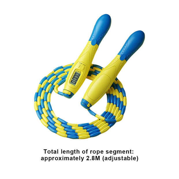 Beaded Jump Rope Skipping Rope with Counter Plastic Segmented Jump Rope Soft Beaded Skipping Rope for Indoor Outdoor