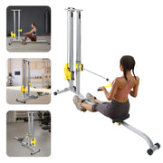 Multifunctional Fitness Rack Heavy Duty Steel Home Gym Strength Training Equipment 220LBS Load Foldable