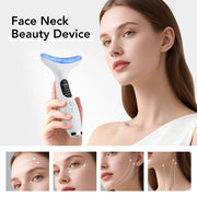 EMS Face Neck Beauty Device 7 Colors LED Photon Therapy Skin Tighten Reduce Double Chin Anti Wrinkle Facial Lifting Massager