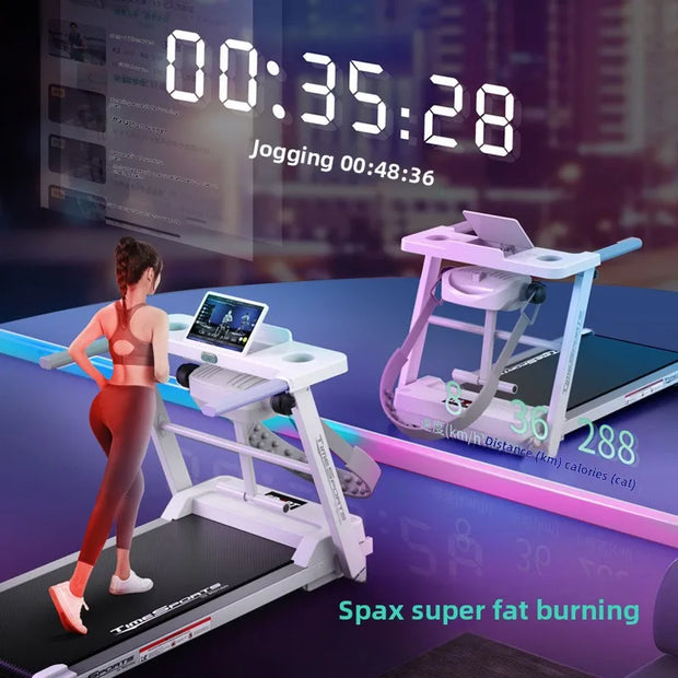 Electric treadmill household small female silent men's gym special family indoor shock absorption folding household model