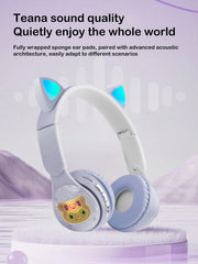 Headset Bluetooth headphones with vibrant RGB lighting effect, high battery life and low latency wireless Bluetooth headphones