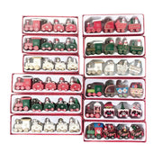 Christmas Wood Train Decoration,Christmas Ornaments With Moving Train,Home Noel,Happy New Year 2025 Gifts