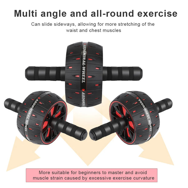 AB Slide ABS Exercise Big Abdominal Wheel Roller Home Non-Slip Training Equipment No Noise Gym Strength Workouts ABS Roller