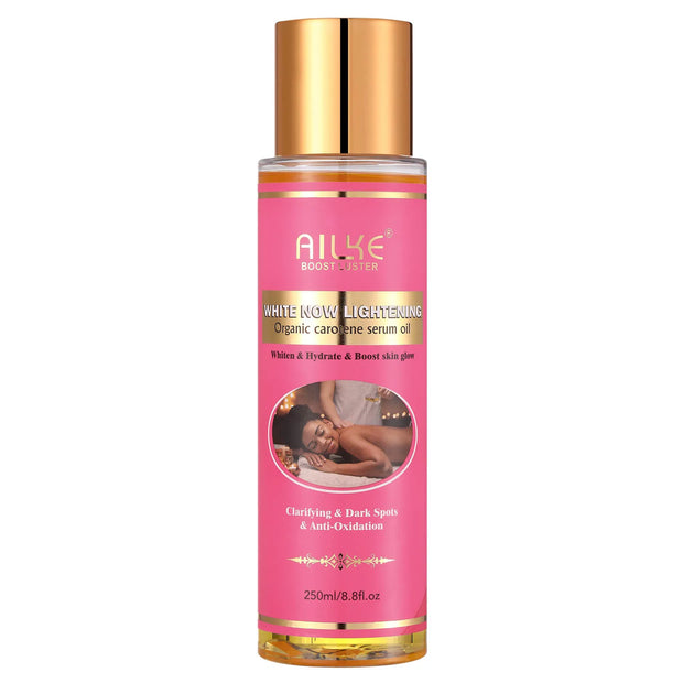 AILKE Organic Carotene Serum Brightening Body Oil, Smooth Skin, Moisturizing, With Vitamin E, Rose Essential Oil, 250ml/ 8.8 oz