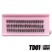 GROINNEYA Lashes Clusters Cat Eyelashes Wispy Individual Lashes Extensions Volume Fluffy Clusters Lashes DIY Eyelashes Makeup