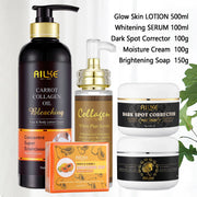 AILKE Collagen Skin Care Range, Clean Stains, Moisturizing, Whitening, Removing Freckle & Spots, Even Skin Tone, For Men & Women