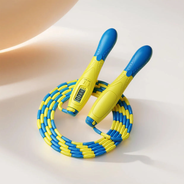 Beaded Jump Rope Skipping Rope with Counter Plastic Segmented Jump Rope Soft Beaded Skipping Rope for Indoor Outdoor