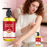 100ml Body Oil Deep Nourishing Moisturizing Dry Skin Relief Plant Essential Oils for Skincare Massage, Strawberry Pie Scent