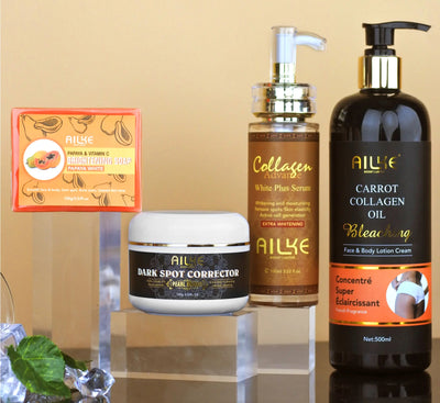 AILKE Collagen Skin Care Range, Clean Stains, Moisturizing, brighten, Removing skin tone care & Spots, Even Skin Tone, For Men & Women