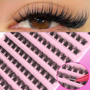DIY Eyelash Extension Kit Individual Lashes Cluster Mix Lash Clusters with Lash Bond and Seal and Lash Accessories