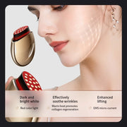 Red Light Collagen Regeneration Anti-Aging RF Anti-Wrinkle Beauty Device EMS Microcurrent Skin Tightening Face Lifting Massager