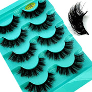 NEW 5pairs Classic Hybrid Volume Lashes New Arrival Wispy D Curl Short Russian Strip Lashes Makeup False Eyelashes