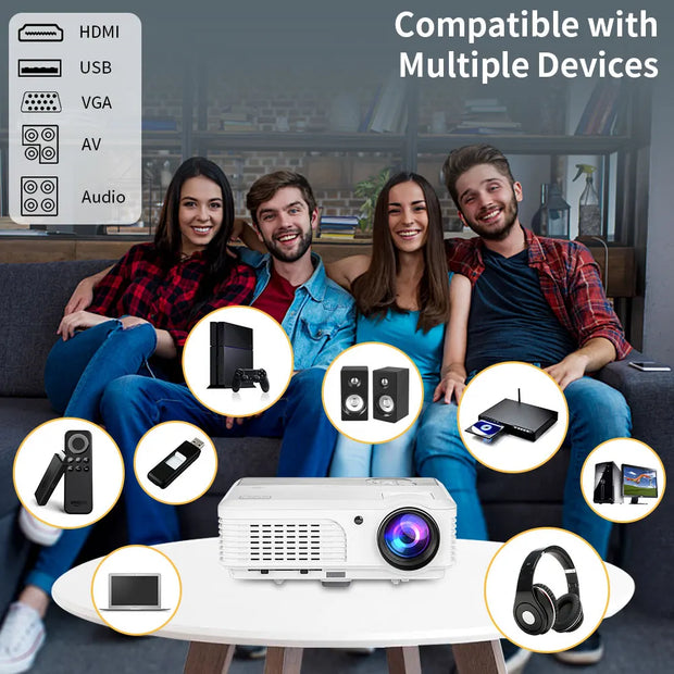 4K 10000 Lumens Android Beamer Projector Outdoors Full HD 1080P 8K Video Dolby Audio Home Theater WiFi Portable Proyector