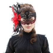 Halloween Mask Cocktail Feather Theme Party Masquerade Diamond Hair Ornaments Tassel Cosplay Costume for Women Ladies Wear