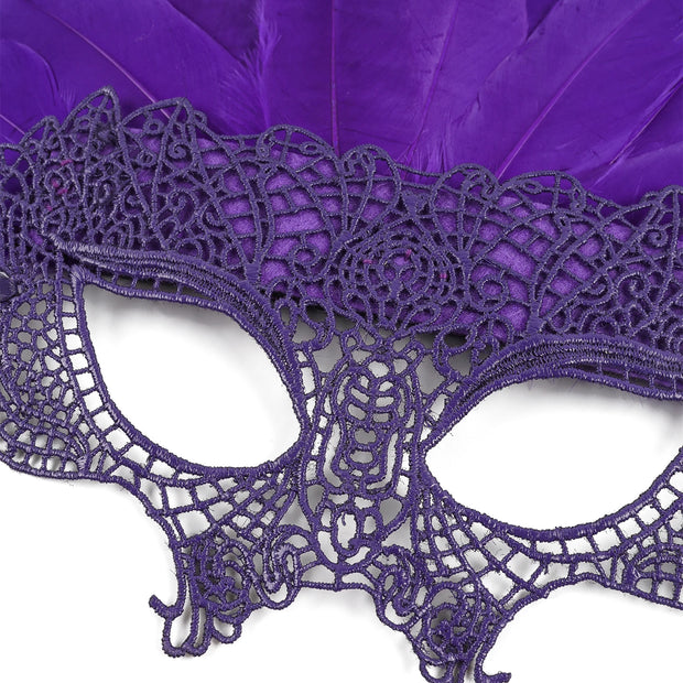 Most Popular Halloween Colorful Feather Mask Carnival Photography Cosplay Costume Perfect Cocktail Headpieces for Women Ladies