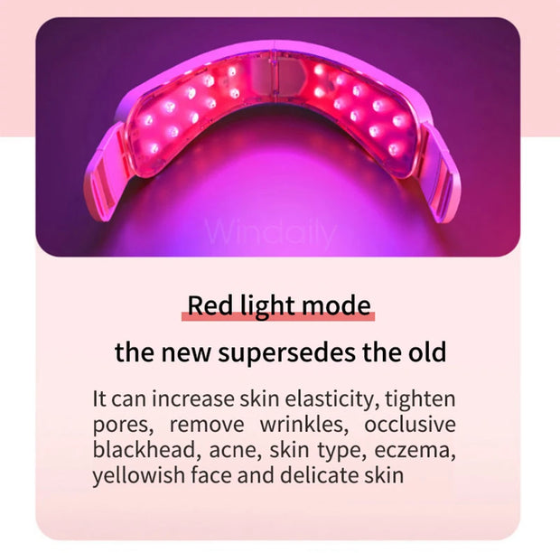 Facial Lifting Device LED Photon Therapy Facial Slimming Vibration Massager Double Chin V Face Shaped Cheek Lift  Belt Machine