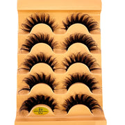 NEW 5pairs Classic Hybrid Volume Lashes New Arrival Wispy D Curl Short Russian Strip Lashes Makeup False Eyelashes