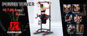 Power Tower Dip Station,Multi-Function Pull Up Adujustable Height Up 85.5" for Home Gym Strength Training Fitness Equipment,400L