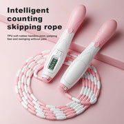 Beaded Jump Rope Skipping Rope with Counter Plastic Segmented Jump Rope Soft Beaded Skipping Rope for Indoor Outdoor