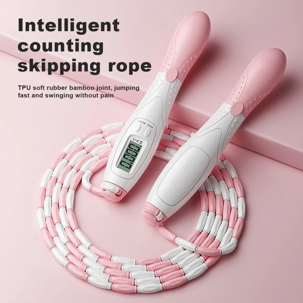 Beaded Jump Rope Skipping Rope with Counter Plastic Segmented Jump Rope Soft Beaded Skipping Rope for Indoor Outdoor