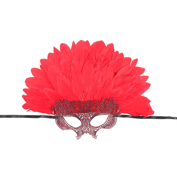 Most Popular Halloween Colorful Feather Mask Carnival Photography Cosplay Costume Perfect Cocktail Headpieces for Women Ladies