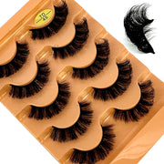 NEW 5pairs Classic Hybrid Volume Lashes New Arrival Wispy D Curl Short Russian Strip Lashes Makeup False Eyelashes