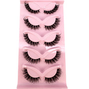 NEW 5pairs Classic Hybrid Volume Lashes New Arrival Wispy D Curl Short Russian Strip Lashes Makeup False Eyelashes