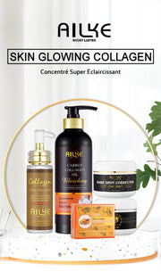 AILKE Collagen Skin Care Range, Clean Stains, Moisturizing, Whitening, Removing Freckle & Spots, Even Skin Tone, For Men & Women
