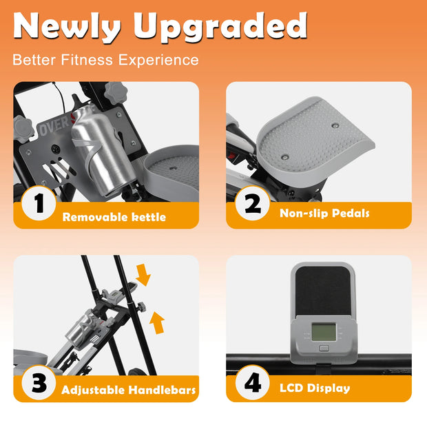 Vertical Stair Climber Stepper for Home Gym - Full-Body Workout, Compact Folding, Cardio Exercise Machine