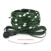 2022 Waterproof LED Green Wire String Lights Outdoor 20/50/100M 8 Modes Fairy Garland Lights for Garden Wedding Christmas Decor