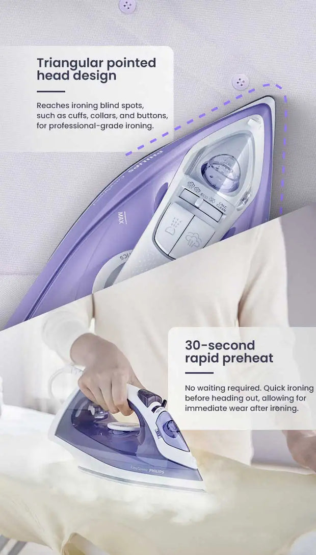 Philips Steam Iron GC1752/38 1700W 220V Iron Ceramic base plate The wire is 1.9 meters long 220ml capacity