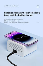 65W USB Type C Multi Function Charger Station Wireless Charing Fast 8 Ports PD QC3.0 Quick Charge Power Adapter for phone