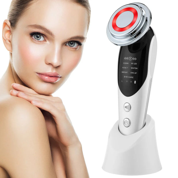 7 in 1 Face Lifting Device EMS Microcurrent Skin Rejuvenation Light Therapy Anti Aging Wrinkle Beauty Device Skincare Tools
