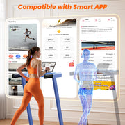 Hot 3.0HP Treadmill with 5% Incline Folding Handles App  Data LCD Screen 300lbs Walkingpad Treadmills for Home Exercise Machine