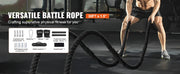 SucceBuy Battle Rope Polyester Exercise Rope Battle Exercise Equipment with Protective Sleeve and Anchor Heavy Weight Pull Rope