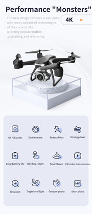 New V14 Drone 8K Profesional 1080P HD Dual Camera WiFi FPV Drones Height Keep RC Quadcopter Helicopter Dron Kids Toys Gift
