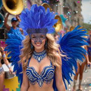 Most Popular Halloween Colorful Feather Mask Carnival Photography Cosplay Costume Perfect Cocktail Headpieces for Women Ladies