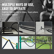 SucceBuy Battle Rope Polyester Exercise Rope Battle Exercise Equipment with Protective Sleeve and Anchor Heavy Weight Pull Rope