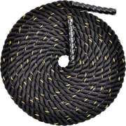 Battle Rope 1.5Inch 2 Inch Diameter Poly Dacron 30 FT, 40 FT, 50 FT Length, Heavy Ropes for Home Gym and Workout