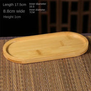 Multi Bamboo Tray Wood Saucer Flower Pot Tray Cup Pad Coaster Plate Kitchen Decorative Plate Creative Coaster Coffee Cup Mat