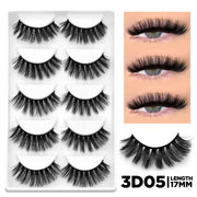 GROINNEYA 3D Natural False Lashes Cat Eye Eyelashes Fluffy Soft Cross 6 Pairs Manga Lashes Wispy Natural Eyelash Extension