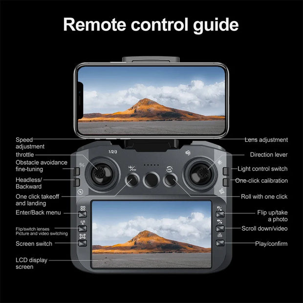 Xiaomi V988 Drone Professional 8K HD Dual Camera Remote control with large screen 5G WIFI FPV Foldable Quadcopter RC Dron Mijia