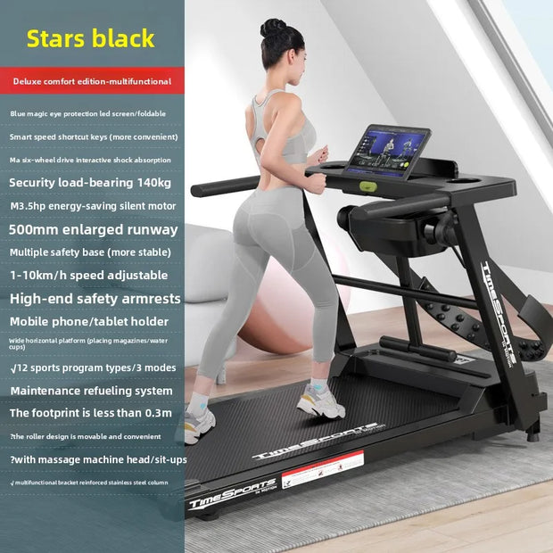 Electric treadmill household small female silent men's gym special family indoor shock absorption folding household model