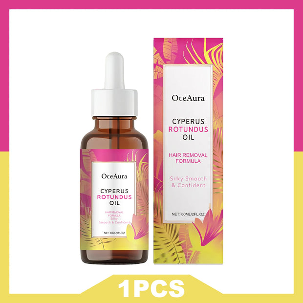 OCEAURA 60ml Hair Removal Relief Essential Oil for Armpit & Leg & Chest Gentle Formula Hydrates Cares Skin  Reduce Discomfort ﻿