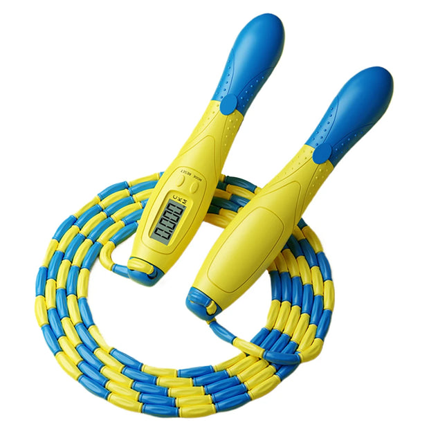 Beaded Jump Rope Skipping Rope with Counter Plastic Segmented Jump Rope Soft Beaded Skipping Rope for Indoor Outdoor